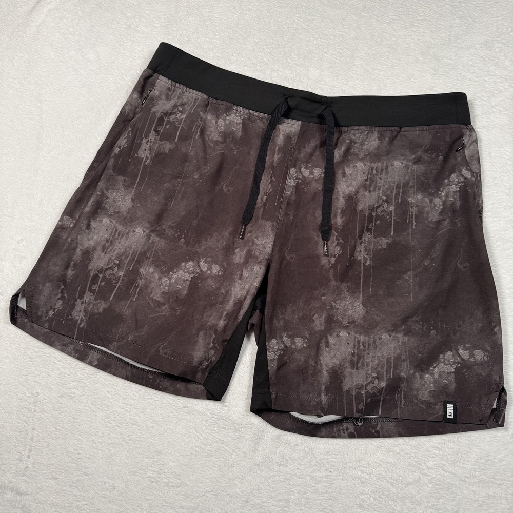 Glyder Shorts Mens 2XL Gray 8" Inseam Athletic Running Lightweight Pockets